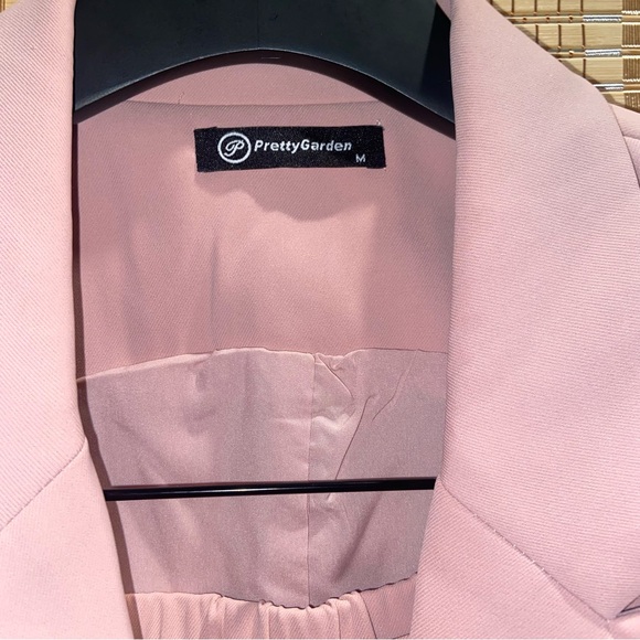 PRETTYGARDEN Women's 2 Piece Sleeveless vest trouser Suit Set pink - Picture 4 of 16